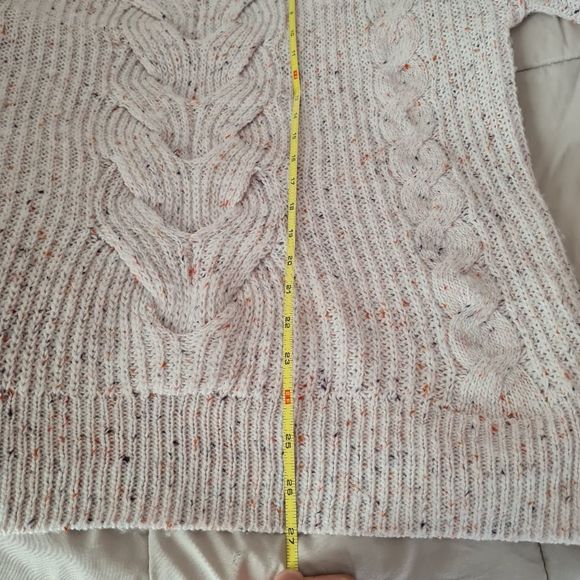 ADY P Chunky Sweater Knitted Braided Longsleeve Crewneck Light Pink Size L - Picture 14 of 14